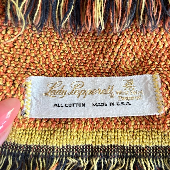 Vintage 60s/70s Lady Pepperell Floral Cotton Terry Hand Towel – Retro USA Made - Picture 6 of 6